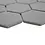 Mosaic tile hexagon Uni CU HX137