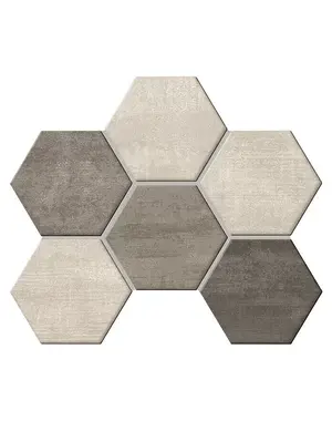  Atlas Concorde Solution Yorkshire mosaic tile Hexagon Cold