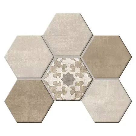 Atlas Concorde Solution Yorkshire mosaic tile Hexagon Warm