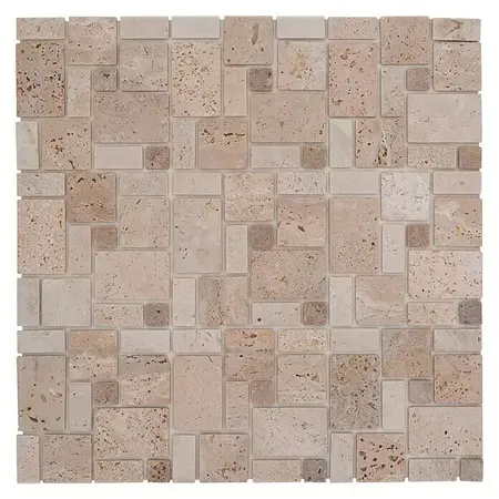 Self-adhesive mosaic Travertin SAM 4CM14