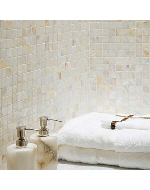  Natural   25mm   Square Pearl Mosaic
