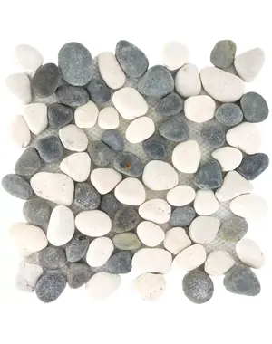  Pebble Mosaic Tiles Xanthos Black White