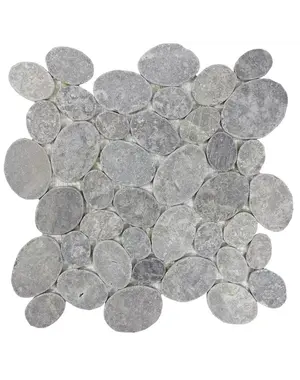  Pebble Mosaic Tiles Leoben Anthracite Grey