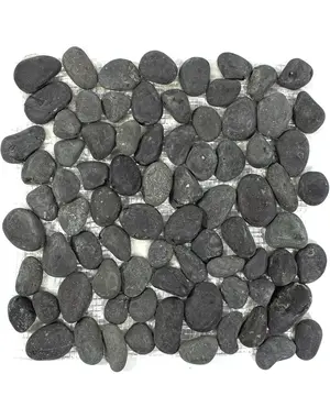  Mosaic Tiles Pebble Dark Grey Mix