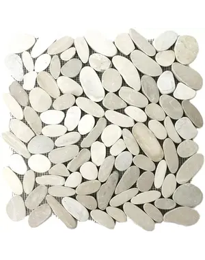  Mosaic Tiles River Pebbles Cut Tan