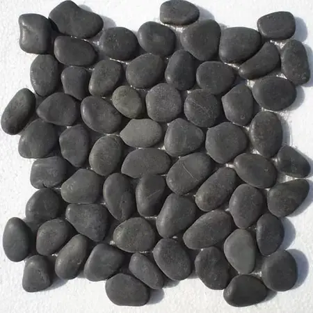 Mosaic Tiles Pebble Black Matt
