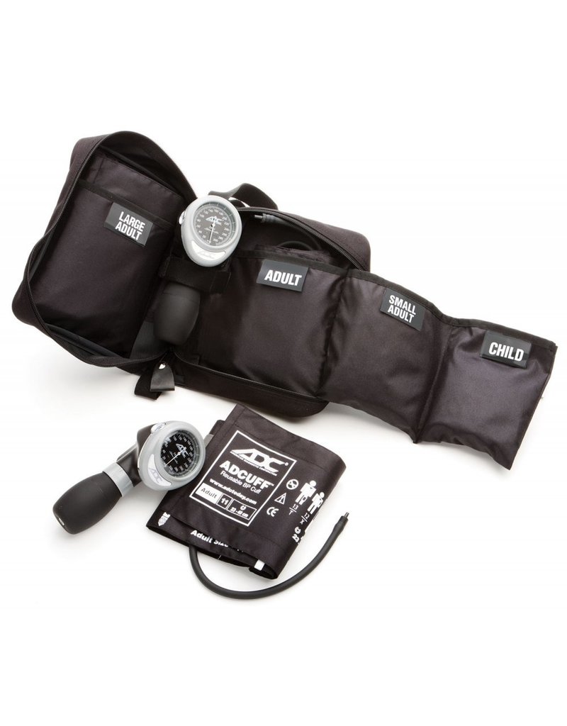 ADC Tensiomètre Multikuf ™ Palm + 4 poignets dans un sac de rangement pratique