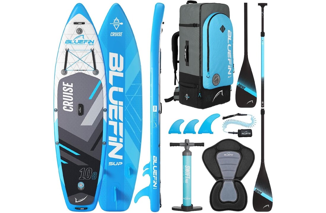 Bluefin Cruise Pro 10’8″ Opblaasbaar SUP Board – Allround Stand Up Paddleboard Set voor Beginners & Gevorderden