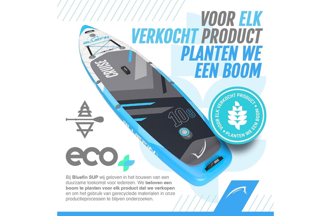 Bluefin Cruise Pro 10’8″ Opblaasbaar SUP Board – Allround Stand Up Paddleboard Set voor Beginners & Gevorderden