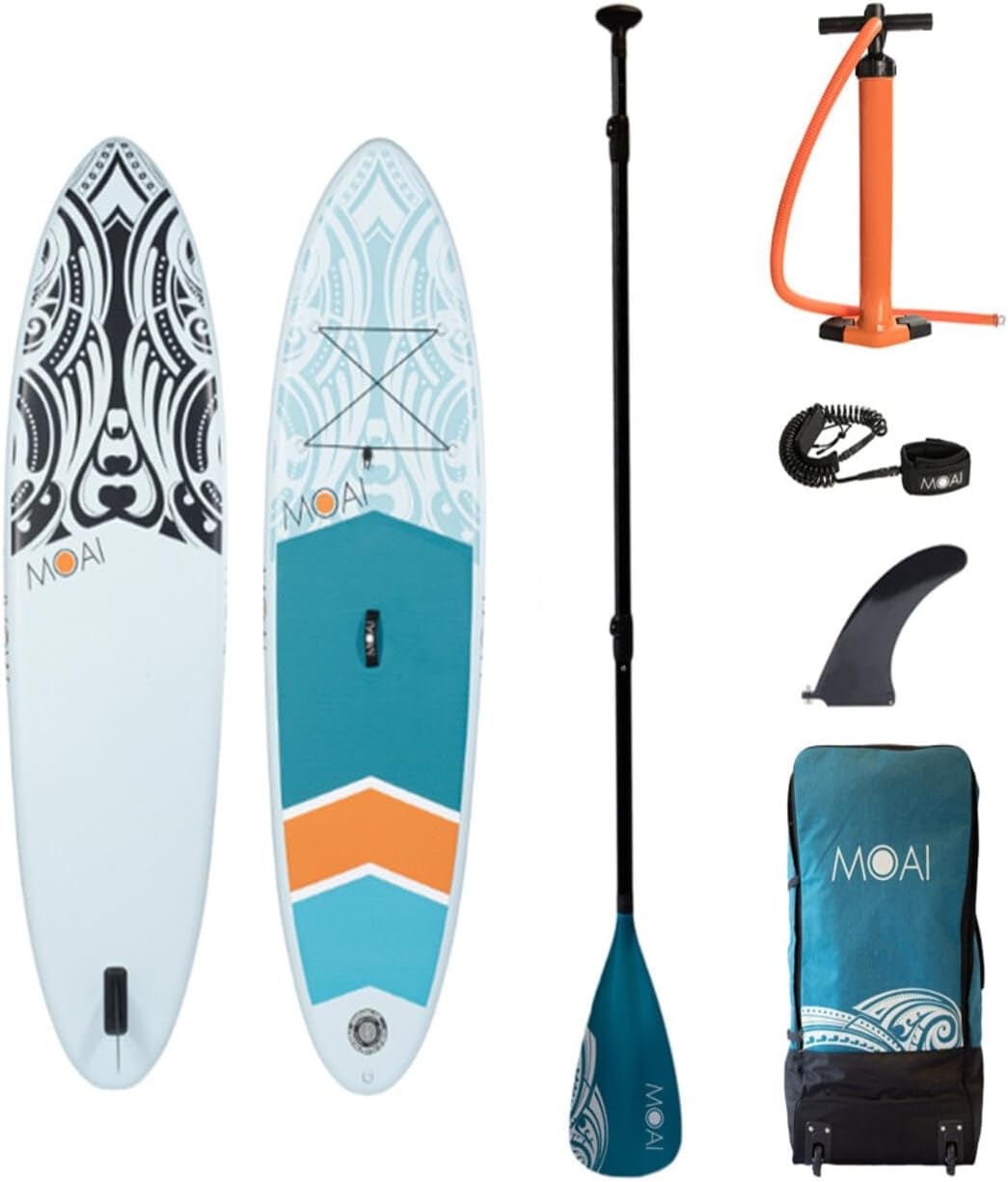 MOAI 9’5″ Opblaasbaar SUP Board – Allround Stand Up Paddleboard Set voor Beginners en Gevorderden