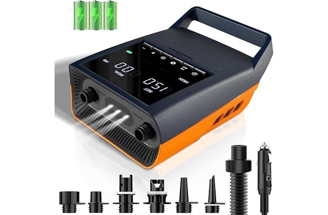 Mojimdo Elektrische SUP Pomp voor Opblaasbare Paddleboards – Automatische Luchtpomp met Digitale Display, Hoge Druk en Auto Stop