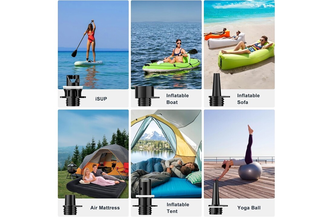 Mojimdo Elektrische SUP Pomp voor Opblaasbare Paddleboards – Automatische Luchtpomp met Digitale Display, Hoge Druk en Auto Stop