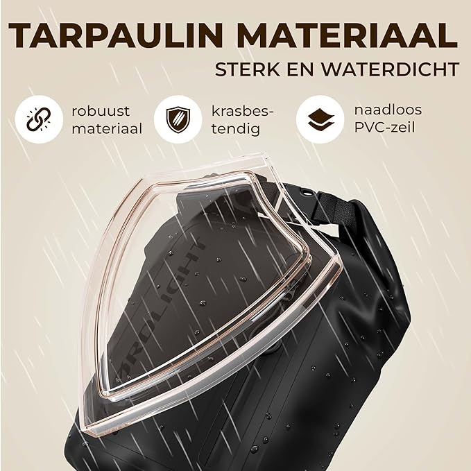 Nordlight Waterdichte Dry Bag Tas met Telefoonhoes – Waterproof Duffeltas met Schouderriem voor SUP, Surfen, Strand en Outdoor