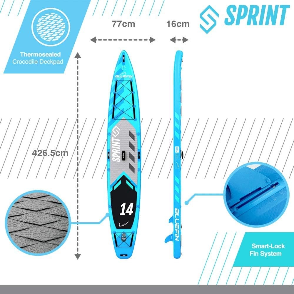 Bluefin Race 12'6 Opblaasbaar SUP Board – Touring & Speed Paddleboard