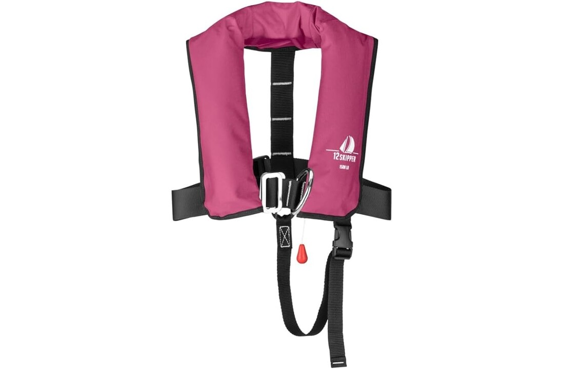 12Skipper Automatisch Kinderreddingsvest – 150N, ISO gecertificeerd, met harnas en automatische activatie – marineblauw
