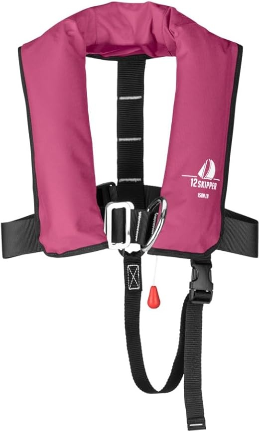 12Skipper Automatisch Kinderreddingsvest – 150N, ISO gecertificeerd, met harnas en automatische activatie – marineblauw