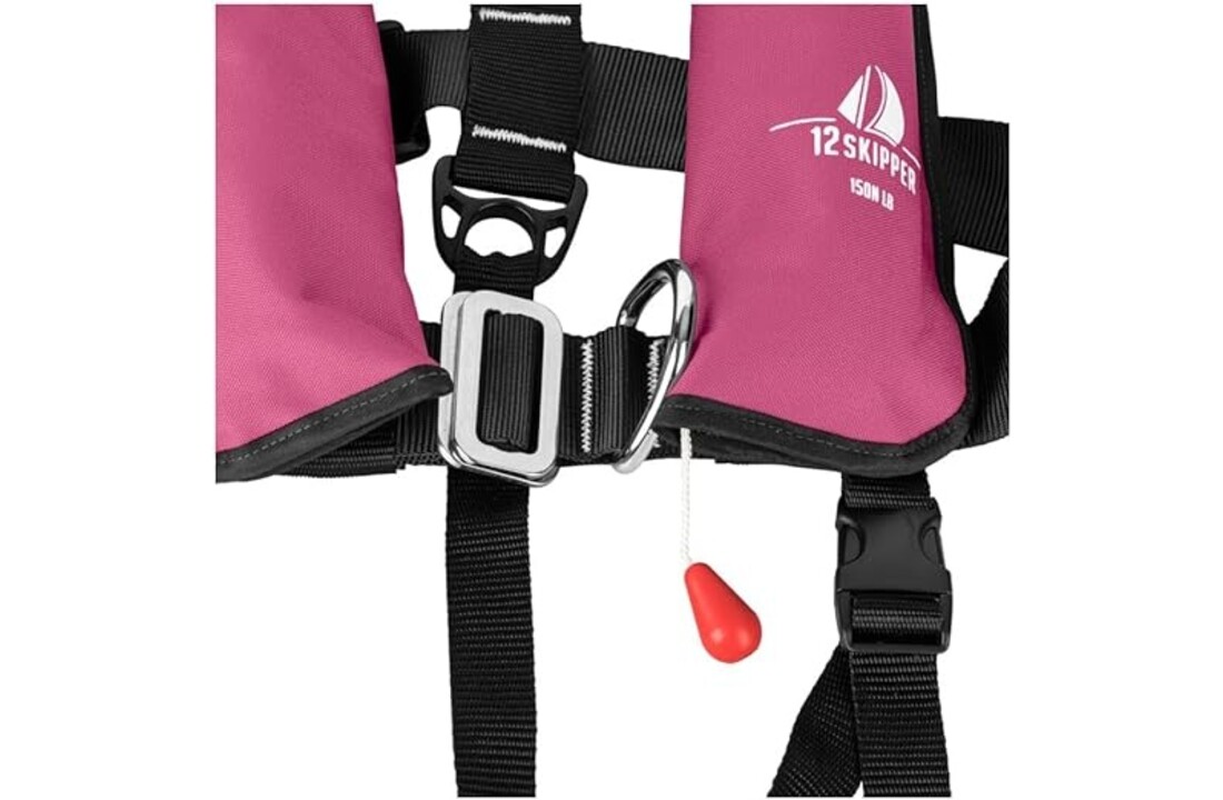 12Skipper Automatisch Kinderreddingsvest – 150N, ISO gecertificeerd, met harnas en automatische activatie – marineblauw