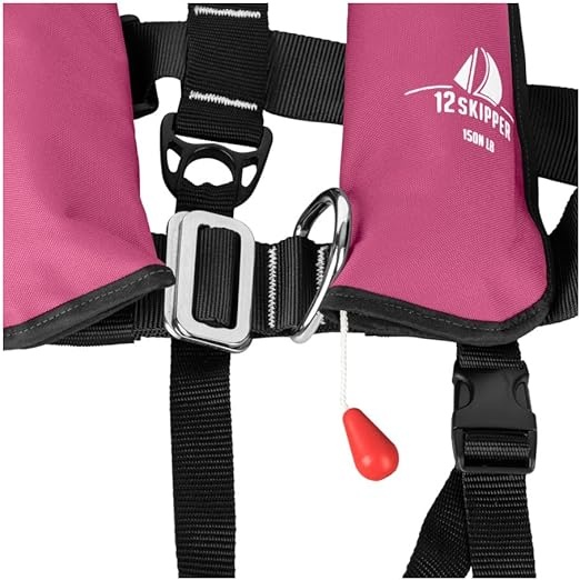 12Skipper Automatisch Kinderreddingsvest – 150N, ISO gecertificeerd, met harnas en automatische activatie – marineblauw