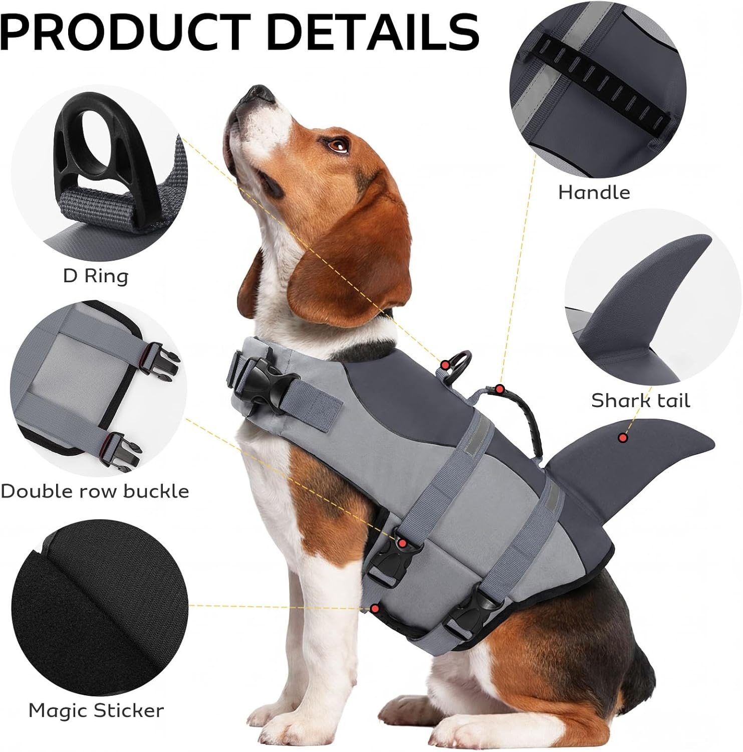 CITÉTOILE Reddingsvest Hond – Ripstop Zwemvest voor Middelgrote Honden