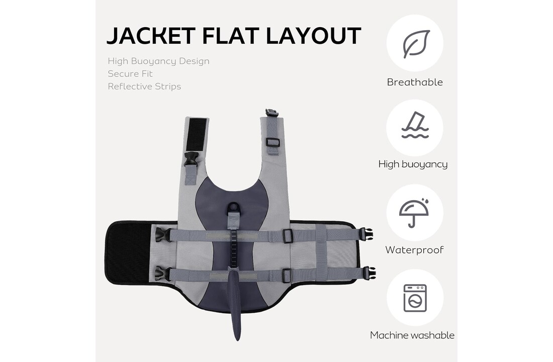 CITÉTOILE Reddingsvest Hond – Ripstop Zwemvest voor Middelgrote Honden