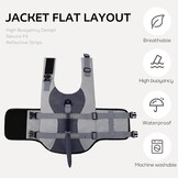 CITÉTOILE Reddingsvest Hond – Ripstop Zwemvest voor Middelgrote Honden