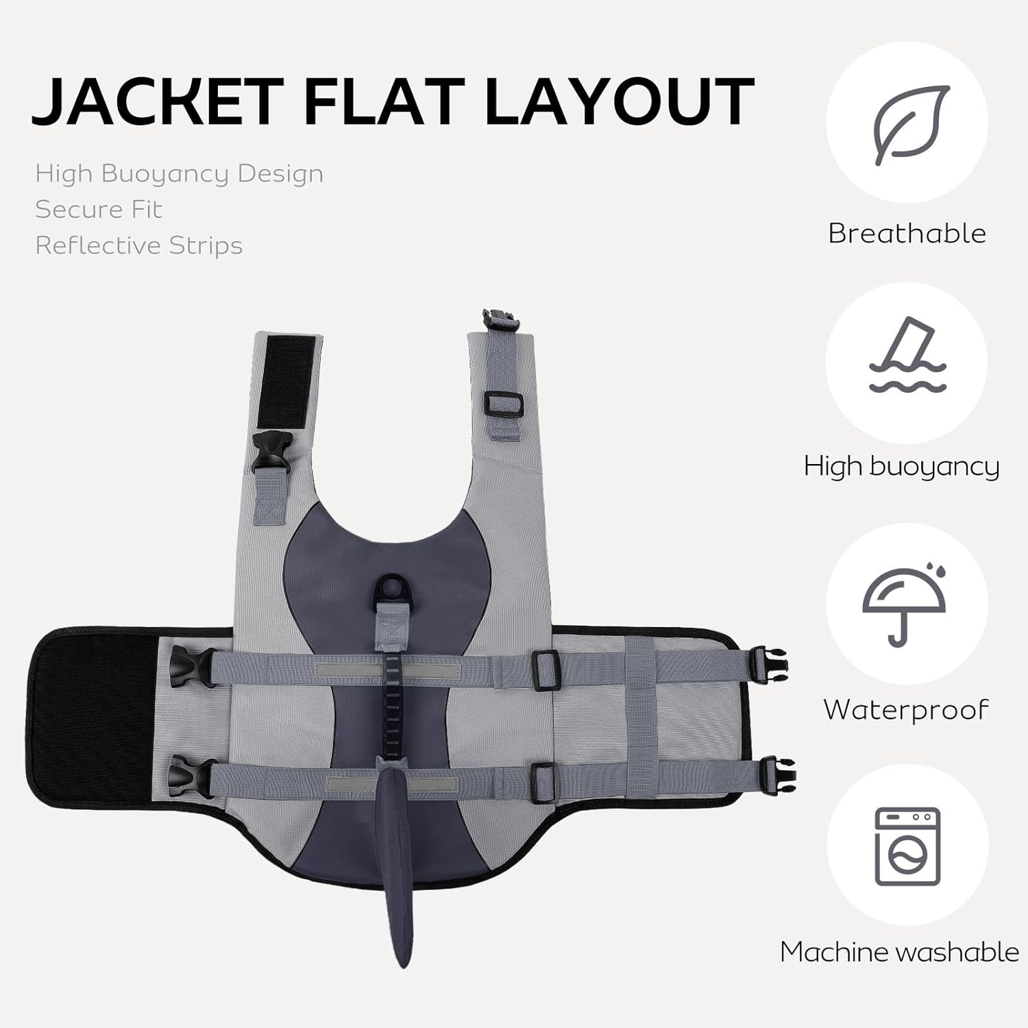 CITÉTOILE Reddingsvest Hond – Ripstop Zwemvest voor Middelgrote Honden