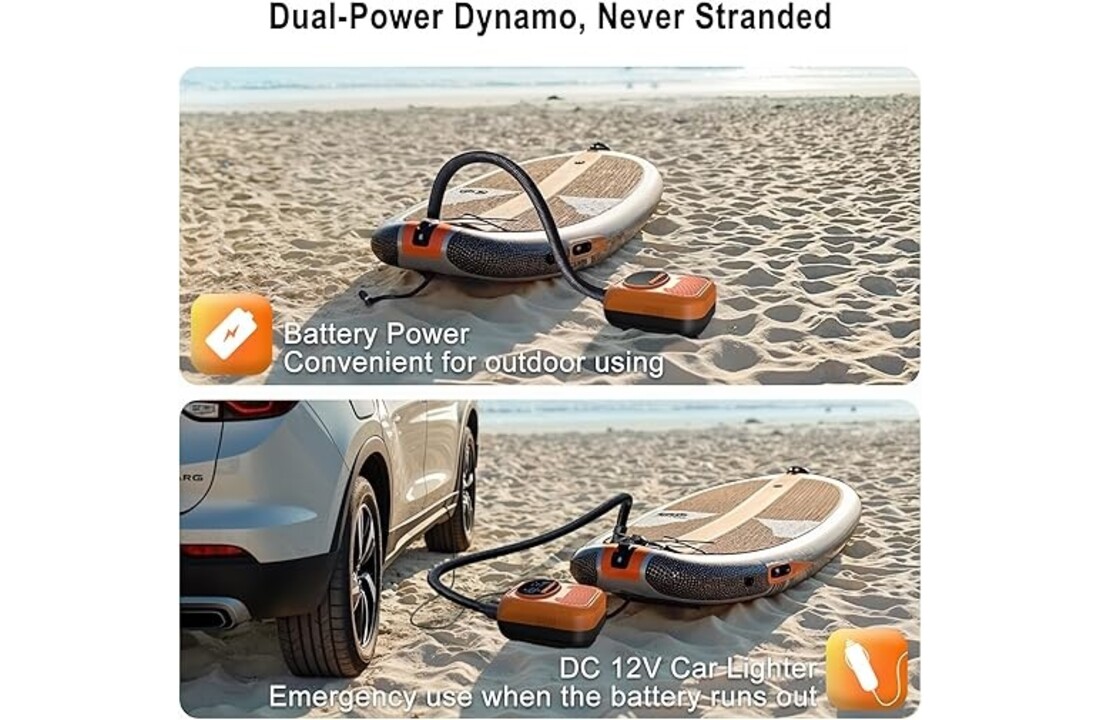 Mojimdo Elektrische SUP Pomp voor Opblaasbare Paddleboards – Automatische Luchtpomp met Digitale Display, Hoge Druk en Auto Stop