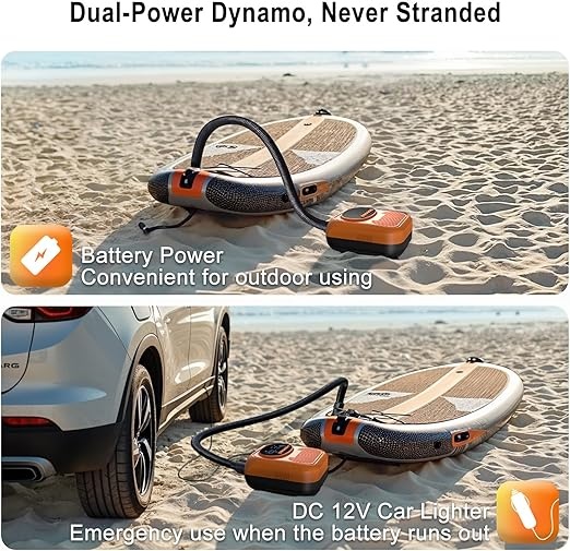 Mojimdo Elektrische SUP Pomp voor Opblaasbare Paddleboards – Automatische Luchtpomp met Digitale Display, Hoge Druk en Auto Stop
