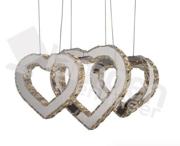 Eric Kuster style Hartjeslamp (tip) Glas