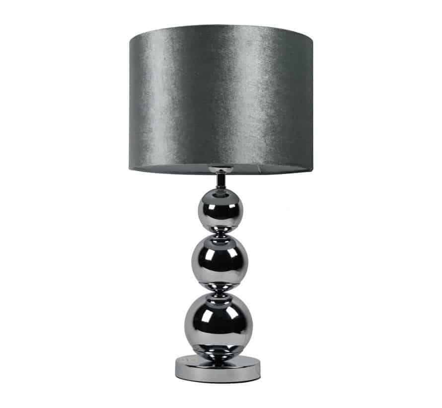 Bollenlamp - Zilver - Tafellamp 3 Bollen - Ronde Voet