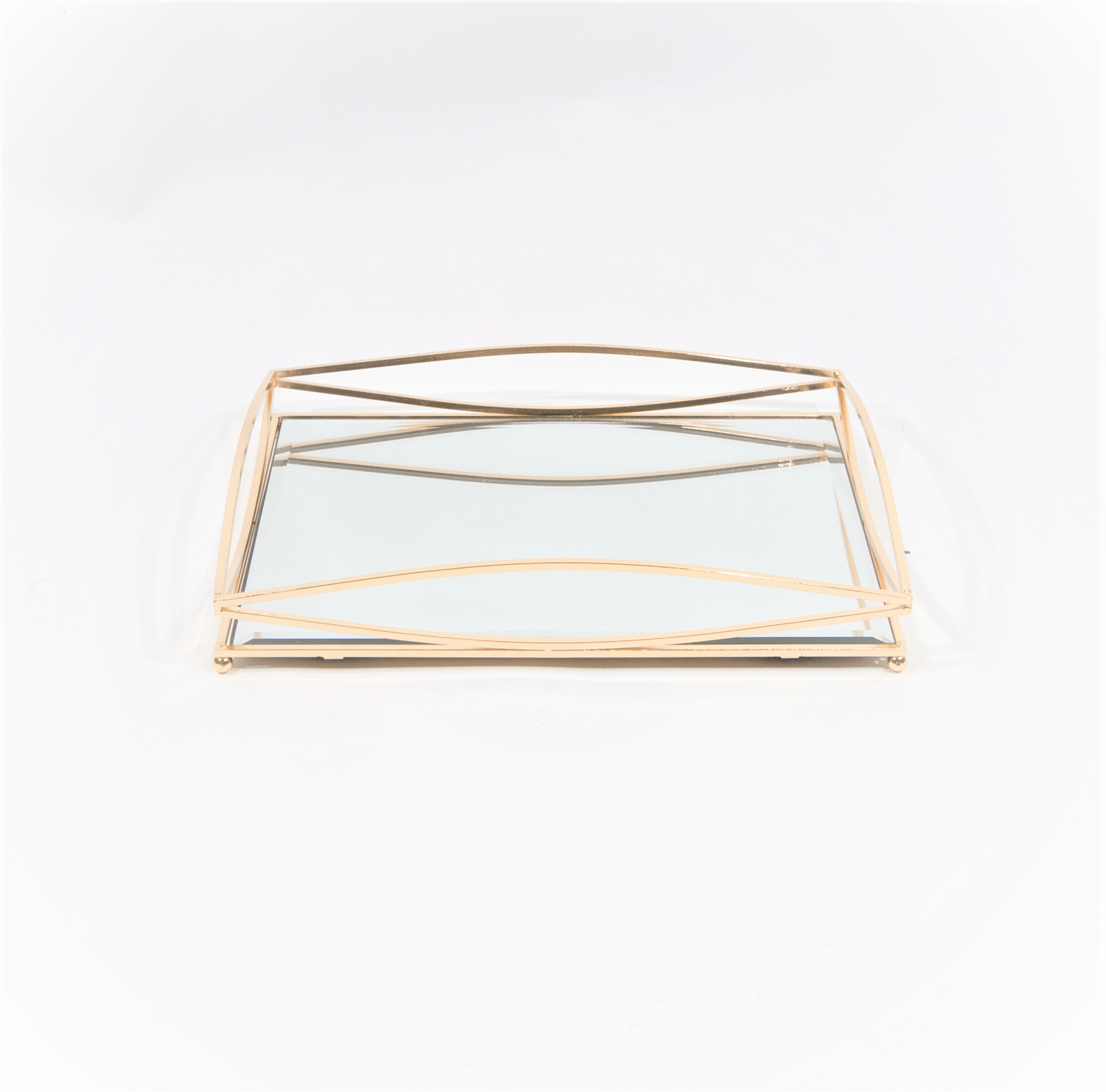 Dienblad Royal+Zilver Glas - Goud