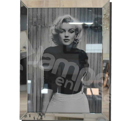 Erik Kuster Style Spiegelijst Marilyn Monroe Posing - Zilver