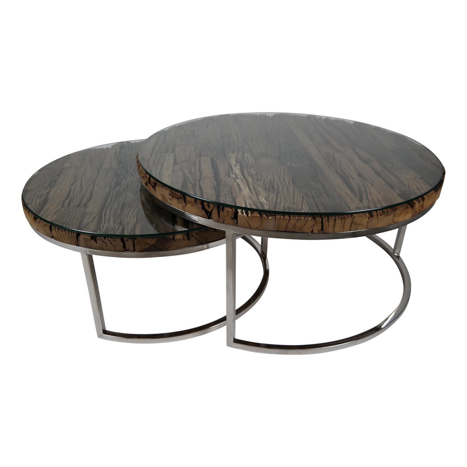 Salontafel Sleeper Wood set van 2 rond - Hout