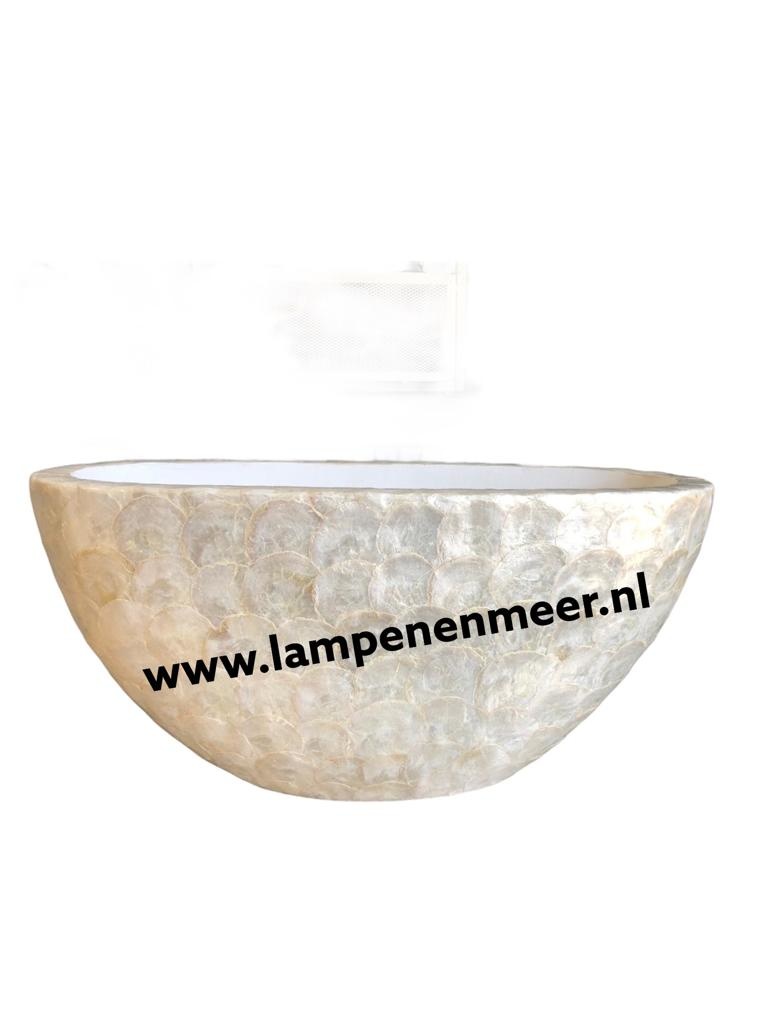 Actie Pot - parelmoer wit