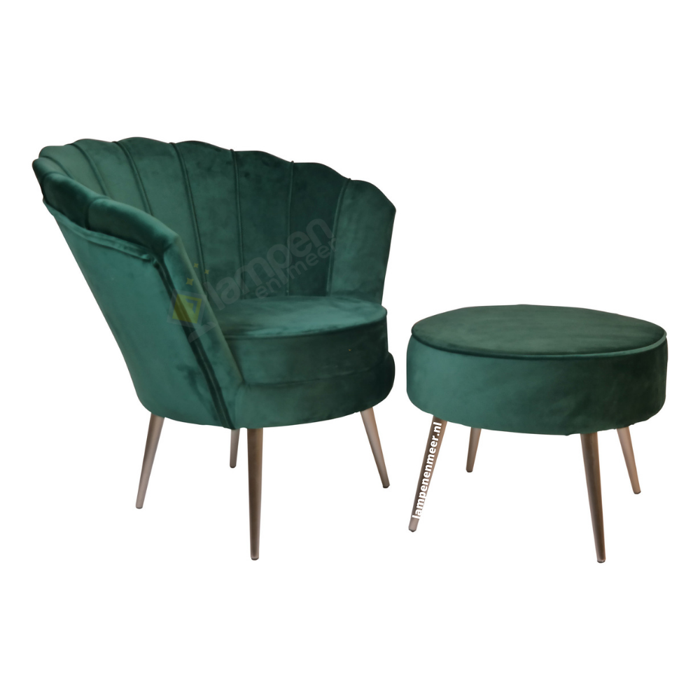 Stoel Cecilia Velvet + Krukje - Diverse Kleuren