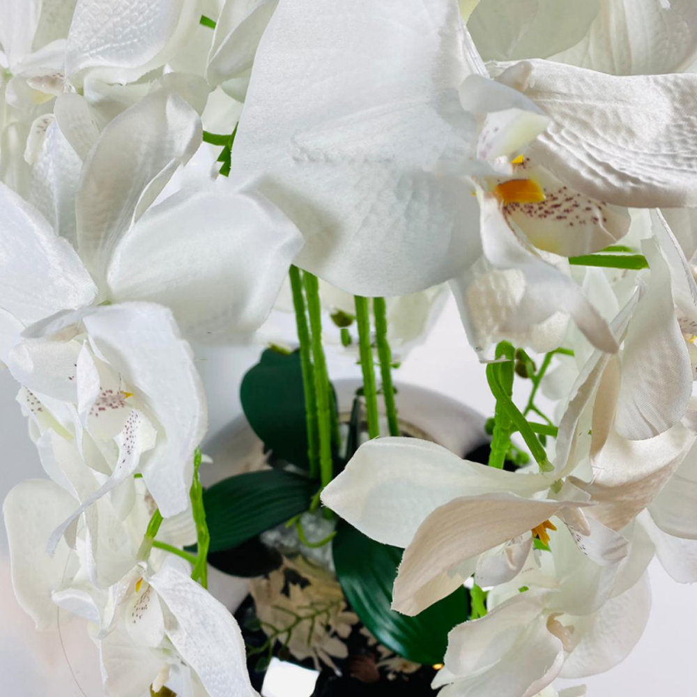 Kunstplant Orchidee Wit (S) - in pot - Smoke kleur