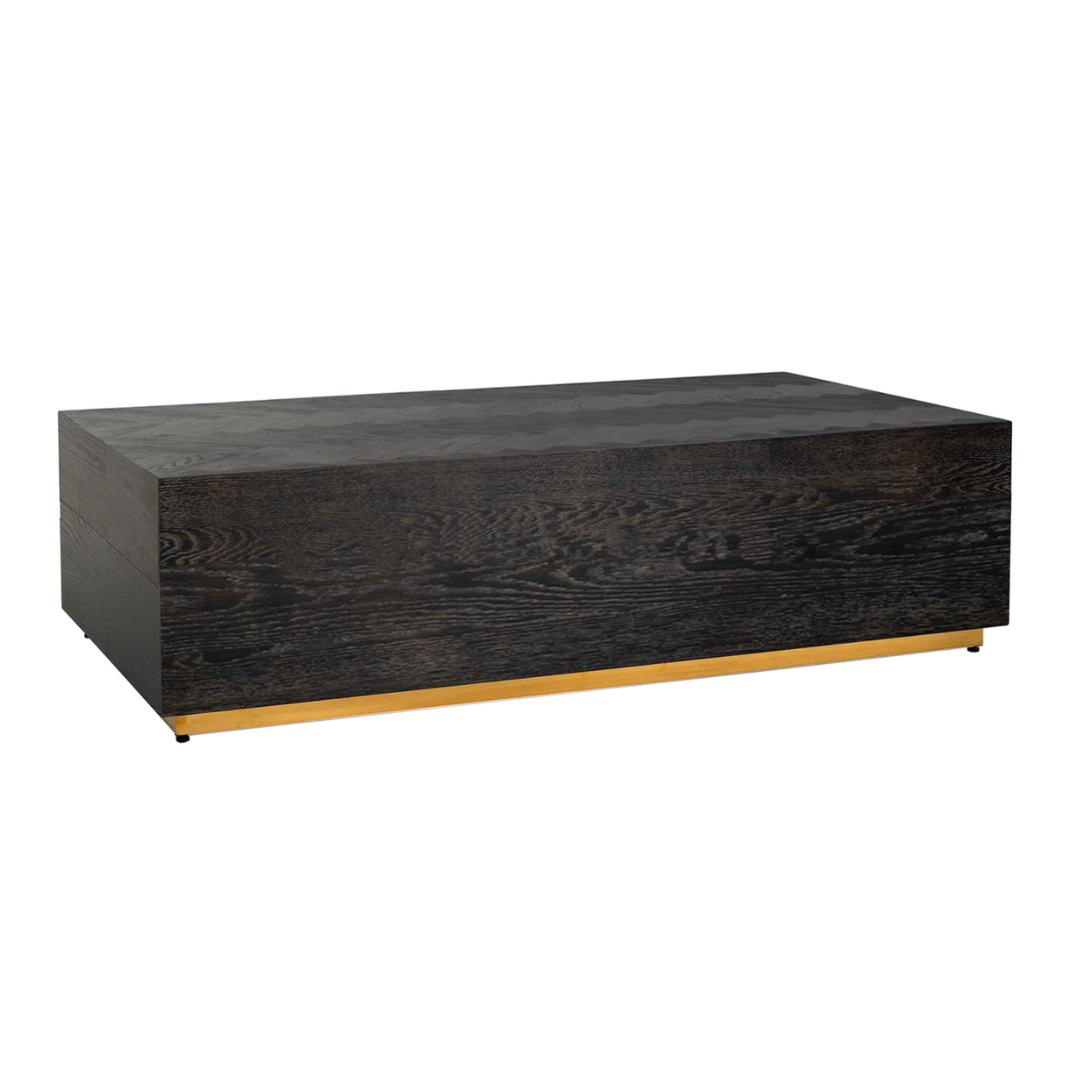 Black Bonita - Bloktafel - Goud - visgraat look - 130 x 70 cm