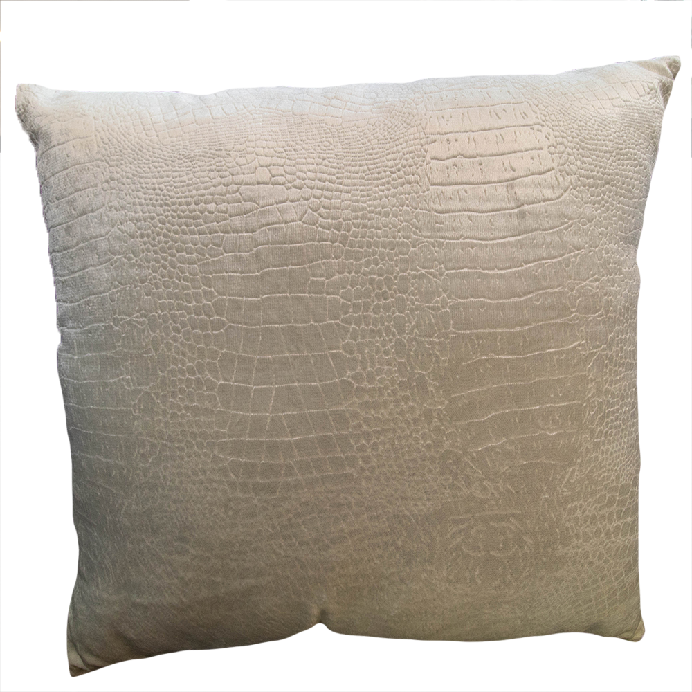 Velvet Croco Print Kussens - Wit