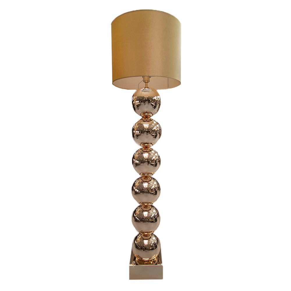 Bollamp -Goud-Vloerlamp-Vierkante Voet