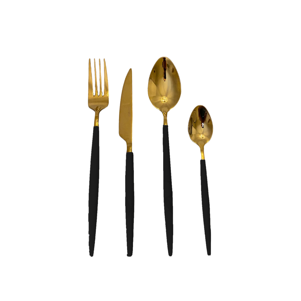 Gold Black Pearl Bestekset