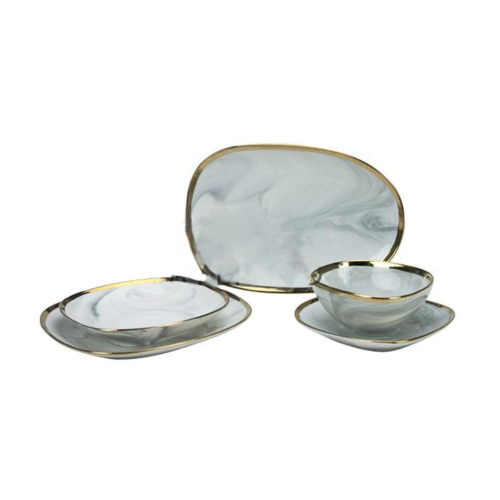 Grey Marble Serviesset