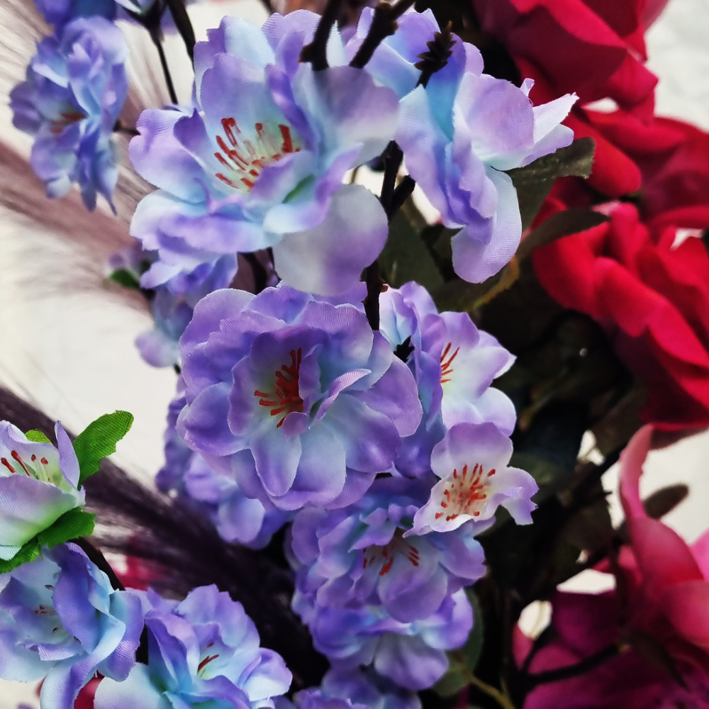 Black Glass Vaas - Rainbow - Mix Bloemen