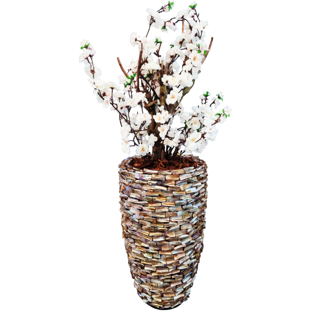 Schelpenvaas - Sabrina - Cherry Bloesem White