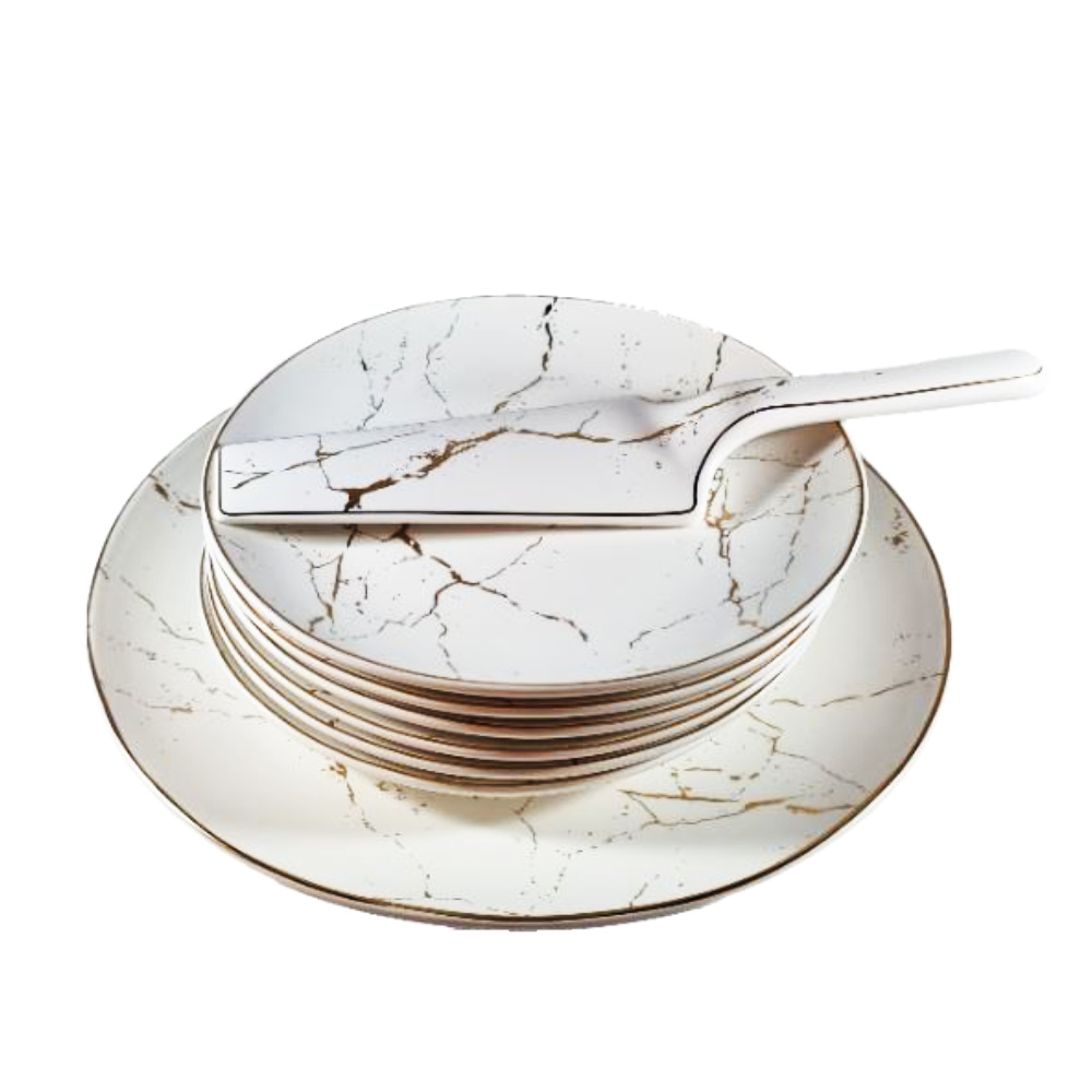Plateau - Marbel - Marmer Wit Goud