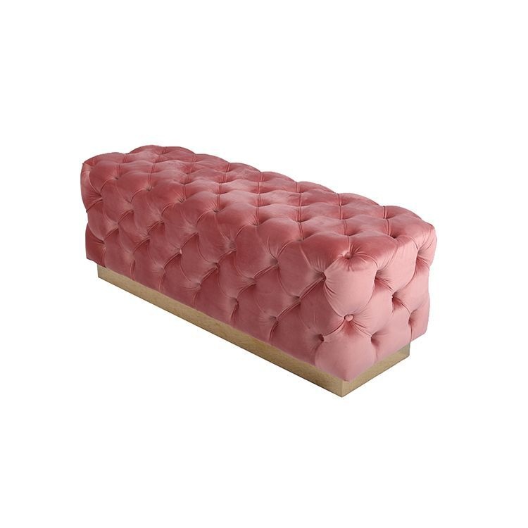 Calabrio Zitbankje Goud - Roze Stof