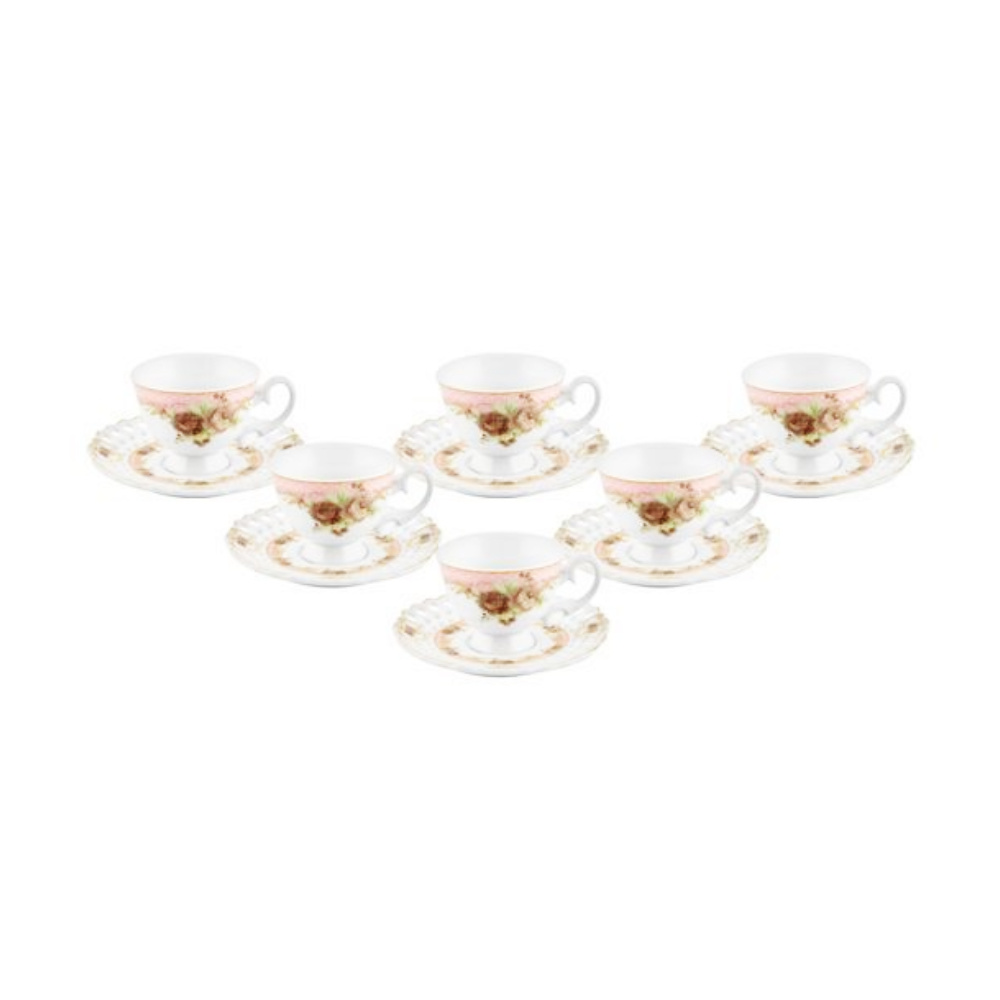 Bricard espressoset - Reims - Pink 12-delig