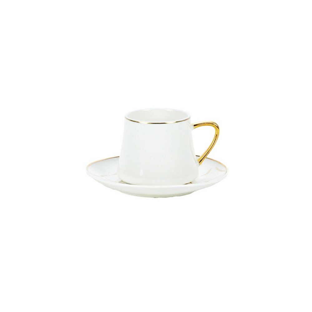 Bricard Marmer koffie set - Roma - White 12-delig
