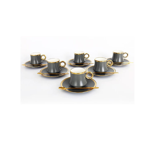 Bricard Bricard thee-espresso set - Lima - Grey 24-delig