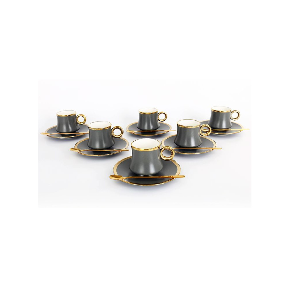 Bricard thee-espresso set - Lima - Grey 24-delig