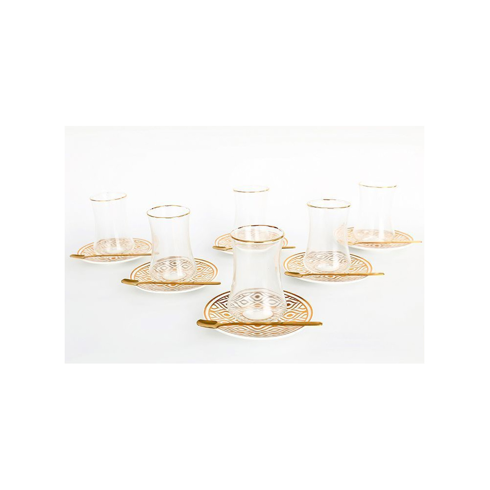 Bricard thee-espresso set - Tangier - Gold 24-delig